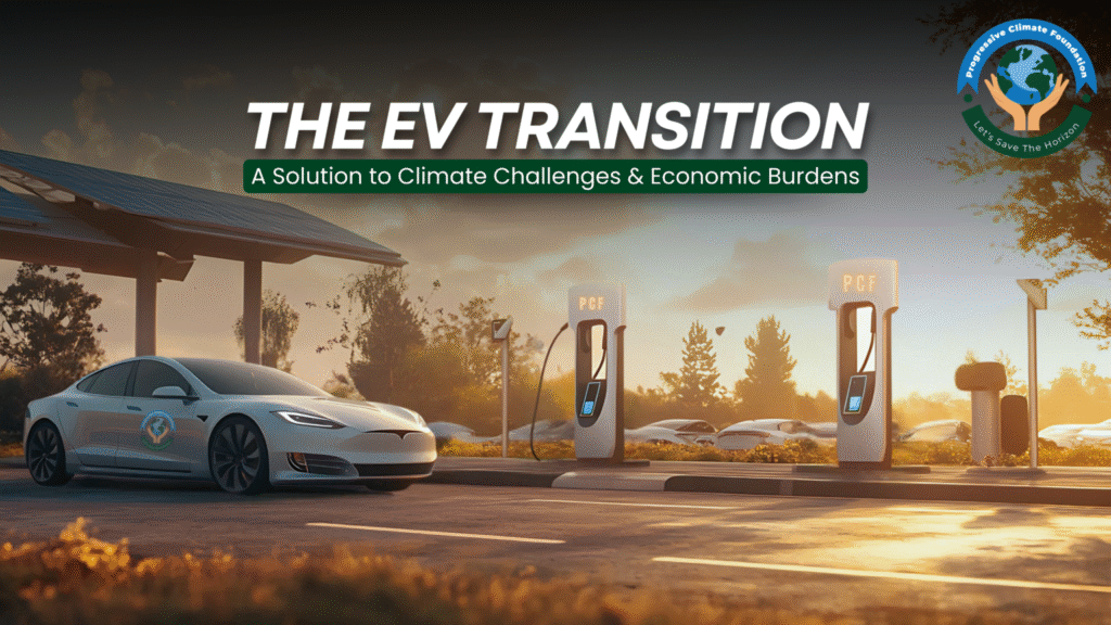 Electric vehicle transition addressing climate challenges and economic burdens