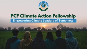 Illustration representing the PCF Climate Action Fellowship, highlighting intersectional climate justice and youth empowerment