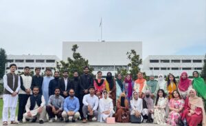 PCF’s mission mobilizing youth of Pakistan, CEO with young volunteers at Parliament House Islamabad