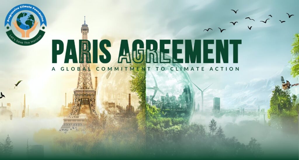 Visual representation of the Paris Agreement and global climate action for a sustainable future