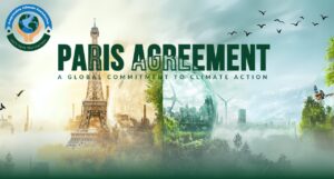 Visual representation of the Paris Agreement and global climate action for a sustainable future