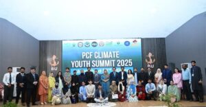 CEO of Progressive Climate Foundation with youth volunteers, reflecting thematic areas and youth engagement