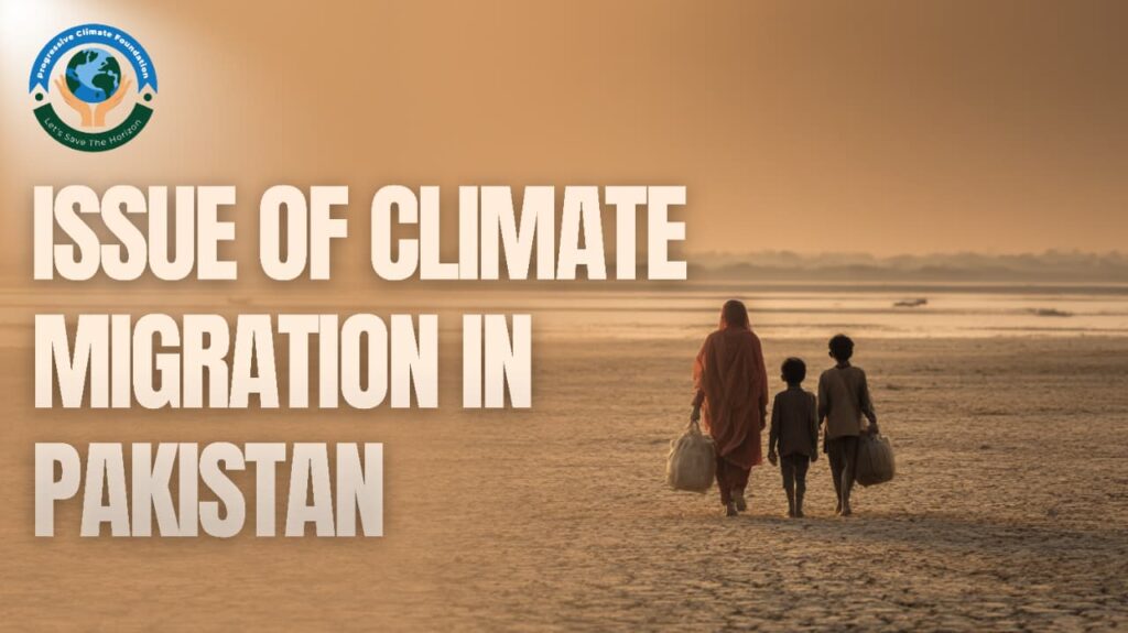 Illustration representing climate migration in Pakistan and its impact on vulnerable communities